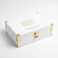 Boîte cadeau en fibre de bois de densité moyenne multicouche personnalisée, boîte en velours pour parfum de luxe, avec une boucle