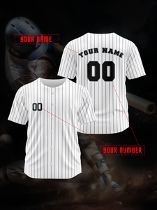 Jersey Bisbol Cetak Tim Kustom Pola 3D Sublimasi Seragam Softball Kancing Cepat Kering Pendek Musim Panas Pria Wanita - Product Image 4