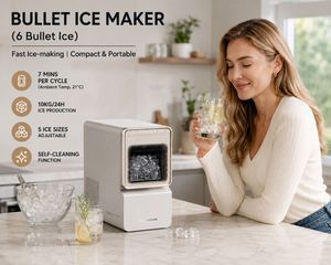 Máquina de Hielo en Cubitos, Máquina de Hielo Portátil de Sobremesa, 10 KG/24H, Autolimpiante, Fabricante OEM ODM - Product Image 2
