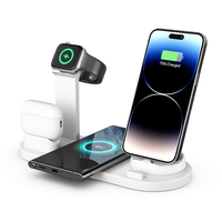 Station de charge sans fil magnétique multifonctionnelle 3-en-1 15W, chargeur rapide pour téléphone, écouteurs et montre