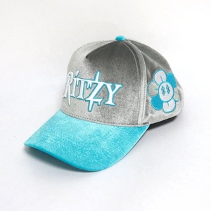 Casquettes de baseball unisexe 5 panneaux personnalisées en gros pour l'automne et l'hiver, de bonne qualité, imperméables, en velours côtelé, avec lettres sportives - Product Image 2