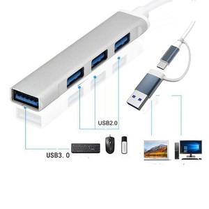 USB 3.0 Loại C <span class=keywords><strong>USB3.0</strong></span> 3usb2. 0 5in1 USB <span class=keywords><strong>HUB</strong></span> <span class=keywords><strong>4</strong></span> trong 2 cổng <span class=keywords><strong>HUB</strong></span> Loại C Adapter cho Macbook Pro máy tính xách tay điện thoại di động máy tính bảng máy tính - Product Image 4
