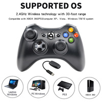 Manette de jeu sans fil 2,4 G pour Xbox360 Contrôleur de jeu PC pour XBOX 360 Manette avec récepteur