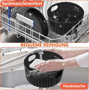 Meilleures ventes transfrontalières : Ensemble de 4 pièces – Support pour pot intérieur, papier sulfurisé, plateau en silicone, moule à pâtisserie rond en silicone, accessoires pour friteuse à air - Product Image 6