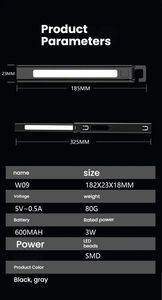 Nouvelle lampe de travail pliable à trois sources lumineuses, à aspiration magnétique, rechargeable par USB, avec règle d'écran <span class=keywords><strong>LED</strong></span>, étanche, pour travaux transfrontaliers - Product Image 5