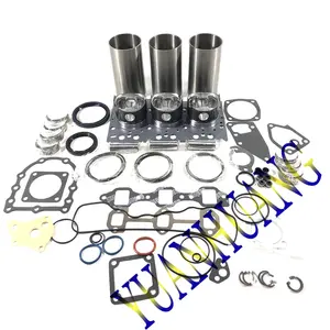 Kit de reconstruction de moteur diesel yanmar 3TNE74, avec doublures de cylindre, piston et bagues à roulement, 10 pièces