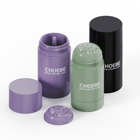 Flacon vide personnalisé de 50 ml en plastique PP à remplissage par le haut, avec mécanisme rotatif, pour déodorant solide en gel ou baume, conteneur rond pour stick déodorant