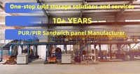 Panneaux sandwich en polyuréthane personnalisables pour le stockage à froid Isolation élevée Résistance aux chocs pour le toit de l'entrepôt Chambre froide Hôtel