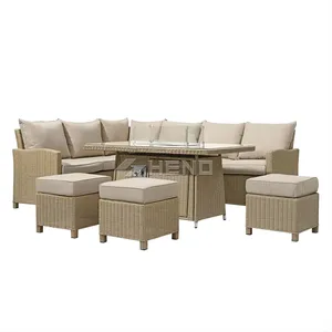 Canapés d'extérieur en osier pour balcon, terrasse et jardin, avec foyer au propane et housse en maille, certifiés, à prix abordable, style <span class=keywords><strong>Londres</strong></span> - Product Image 4