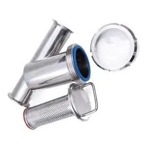 Sanitary Beer Brewing Equipment Stainless Steel 304/316L Tri-Clamp 100Mesh Strainer 2Inch Y-Type Filter