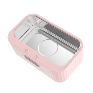 Ultrasonic Cleaning Machine 0.5L 45KHz For Jewelry Contact Lenses Braces Pink - Product Image 1
