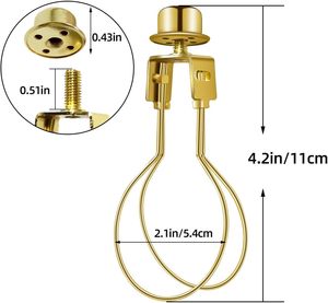 Adaptateur de support de lampe à vis en métal HLH Or/Nickel/Noir, résistant à la rouille, tête décorative, support de fixation DIY pour luminaire à clipser - Product Image 3