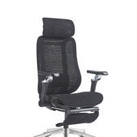 Chaise de bureau ergonomique avec massage lombaire électrique, alimentée par batterie, certifiée CE/KC, chaise de bureau réglable haut de gamme pour B2B