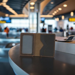 Vintage Handmade Genuine Leather <b>Slim</b> Wallet for Men Minimalist Personalized Front Pocket Credit <b>Card</b> <b>Holder</b> Portable Gift - Product Image 3