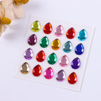 Feuilles d'autocollants en strass brillants, forme de cœur et d'étoile, pour enfants, bricolage, scrapbooking, cadeau de vacances, décoration, autocollants en cristal OEM B2B