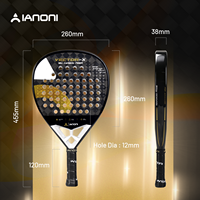 Raquette de padel professionnelle Caston Sports VECTOR-X -Gold 18K en fibre de carbone avec noyau en mousse à mémoire de forme EVA haute densité