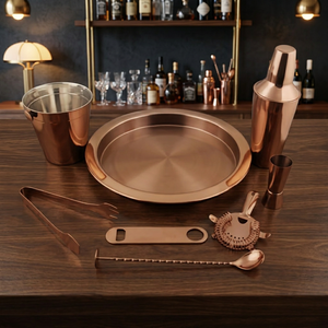 Premium Quality Classic Eco-Friendly Copper Plated Stainless Steel <b>Bar</b> <b>Tool</b> Set Shaker Strainer Jigger Spoon Available Wholesale - Product Image 3