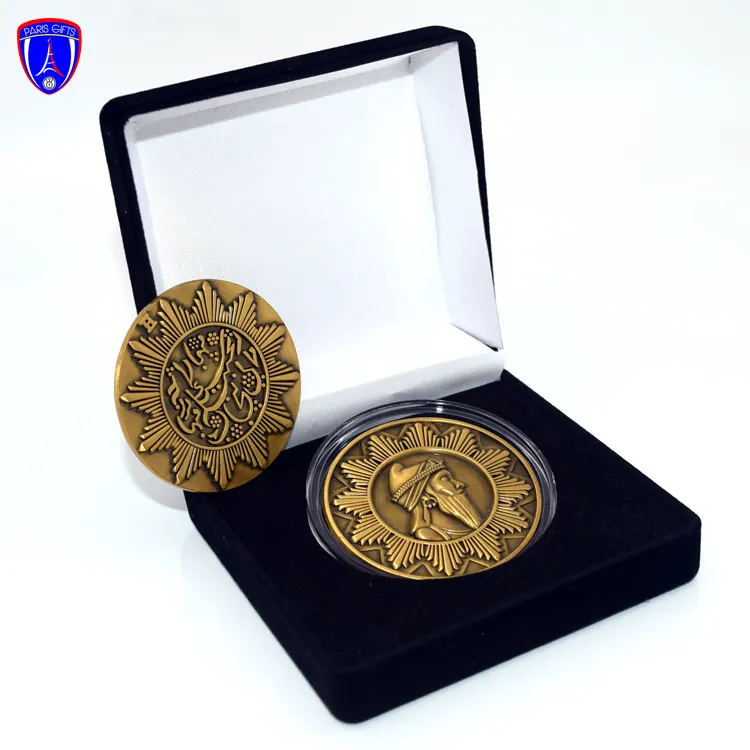 Benutzer definierte antike Messing Sikh Gedenkmünze 3D Metall Souvenir Münzen