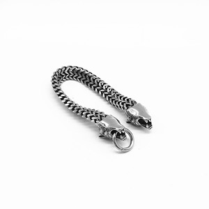 Pulsera yunnique de acero y titanio con cabeza de lobo, joyería Punk Hip Hop para hombre, pulsera con diseño geométrico de animales, GZYB 0515 - Product Image 2