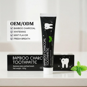 <span class=keywords><strong>Dentifrice</strong></span> au charbon <span class=keywords><strong>de</strong></span> bambou 100g avec logo personnalisé, prêt à être expédié, sans fluor, blanchissant, saveur menthe <span class=keywords><strong>clou</strong></span> <span class=keywords><strong>de</strong></span> <span class=keywords><strong>girofle</strong></span>, en vrac - Product Image 1