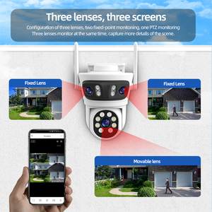 Cámara <span class=keywords><strong>WiFi</strong></span> 6K con 3 Lentes y 3 Pantallas, Cámara PTZ con Conexión <span class=keywords><strong>WiFi</strong></span>+BLE, Seguimiento Automático <span class=keywords><strong>de</strong></span> Personas con IA, Detección <span class=keywords><strong>de</strong></span> Movimiento, Cámara <span class=keywords><strong>de</strong></span> <span class=keywords><strong>Seguridad</strong></span> CCTV para Exteriores - Product Image 5
