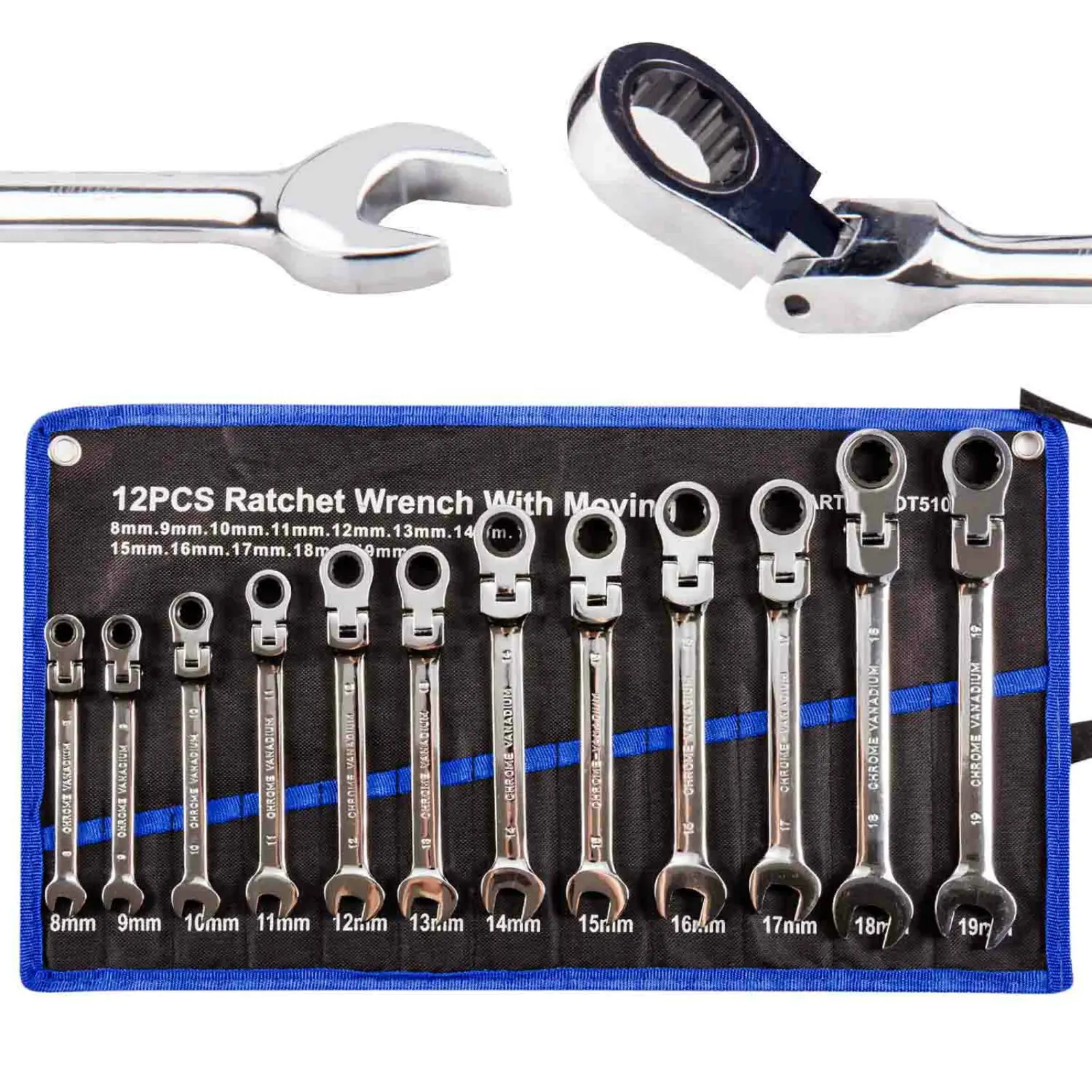 SUGETOOLS hot selling ring tire oxford bag heavy duty combination ratchet spanners tool set