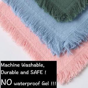 Servilletas de Tela de Lino y Algodón Hechas a Mano de Fábrica al por Mayor con Flecos, Reutilizables y Lavables para Bodas y Fiestas - Product Image 5