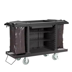 고급 호텔용 고강도 상업용 청소 카트, 하우스키핑 서비스를 위한 플라스틱 청소 트롤리 - Product Image 6