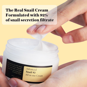 Label privé Soins de la peau 92% Escargot Hydratant pour la peau Blanchiment lisse Éclaircit Raffermissant Hydratant au collagène <span class=keywords><strong>4</strong></span> en 1 <span class=keywords><strong>Crème</strong></span> pour le visage - Product Image 2