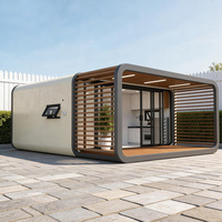 Maisonnette préfabriquée en acier écologique de luxe, entièrement meublée, style cabane Apple
