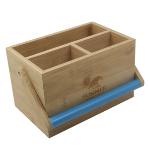 Porte-ustensiles en bois d'acacia FSC&BSCI avec poignée, organisateur multi-positions pour <span class=keywords><strong>cuisine</strong></span>, bureau, salle de bain, chambre à coucher - Product Image 5