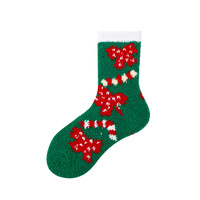 Chaussettes Crew personnalisées Chaussettes d'hiver chaudes et moelleuses pour femmes Chaussettes d'intérieur de Noël floues