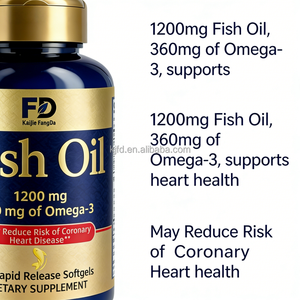 1200mg Minyak Ikan Laut Dalam Softgel Pelepasan Cepat, 360mg Omega-3, Mungkin Mengurangi Risiko Penyakit Jantung Koroner, untuk Dewasa - Product Image 6