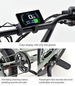 Vélo électrique urbain pour adultes, pneus larges de 20 pouces, moteur arrière 48V 500W, 7 vitesses, batterie 15AH, vitesse maximale 25 km/h, B-Long B-Long - Product Image 2