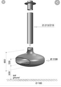 <span class=keywords><strong>Chimenea</strong></span> Colgante de Leña para Interiores, <span class=keywords><strong>Chimenea</strong></span> Independiente de Agua - Product Image 4