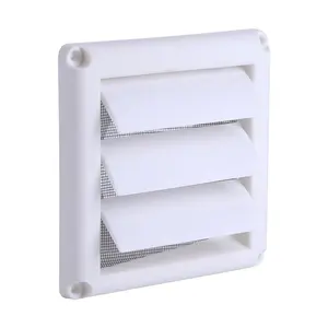 6 inch Louvered Outdoor Dryer Vents Cover and Bathroom Exhaust Vents Pipe White