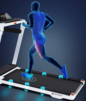 Tapis roulant électrique pliable de luxe Android sans installation avec écran tactile sans fil pour la fréquence cardiaque et les calories, idéal pour la maison