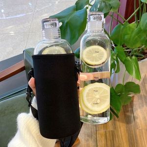 Wholesale High Borosilicate Glass Tumbler Handle Korean Design Customizable Color Logo Large Capacity High Temperature Portable - Product Image 3