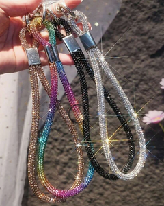 Cordon de cou réglable long en strass pour porte-badge et téléphone portable, avec logo personnalisé, étanche et durable - Product Image 2