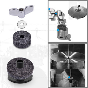 Accesorios para Batería, Juego de 18 Juntas de Fieltro Negro para Batería, Juego de 18 Piezas - Product Image 6