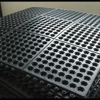 Tapis modulaires en caoutchouc pour extérieur, 36x36 pouces, avec drainage par trous