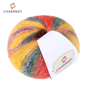 The New Listing Acrylic Blended Mohair <strong>Variegation</strong> Air <strong>Yarn</strong> for Knitting Hat - Product Image 4