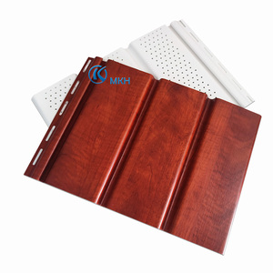 Panel de Techo de PVC Laminado con Película de Madera para Ventilación Exterior, Impermeable, de 12 Pulgadas, Personalizado, para Aleros de Techo - Product Image 1