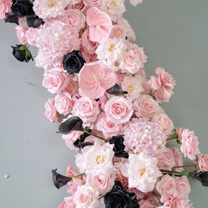 人造丝长串粉色黑色花串婚礼万圣节新年装饰现代风格手工DIY - Product Image 3