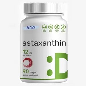Natürliche Astaxanthin-Ergänzungen unterstützen die Gesundheit von Augen, Gelenken, inneren Durchblutung und Antioxidantien, leicht zu schlucken 12MG