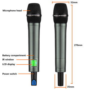 UHF 640-690MHz SKM3002D KTV Karaoke Micrófonos para puesta en escena Micrófono <span class=keywords><strong>inalámbrico</strong></span> <span class=keywords><strong>profesional</strong></span> - Product Image 4