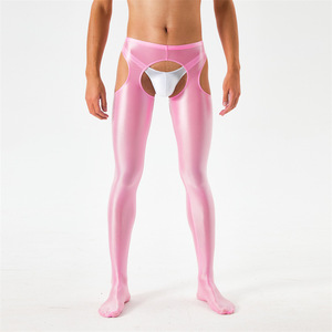 Collants sans entrejambe King Mcgreen Star Men, brillants, découpés, taille haute, effet huileux, fins, lingerie <span class=keywords><strong>sissy</strong></span>, vêtements de nuit sexy - Product Image 4
