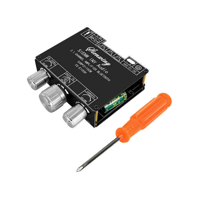 XY-E100H HiFi 50W*2+100W Metal Shell Power Amplifier Board 2.1 Channel for 5.1 Subwoofer Module Home Theater AUX