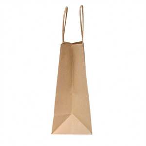 KM Large Stock Kraft Paper <b>Bag</b> Cheap Price 15*8*21cm Brown Paper <b>Bag</b> with Handles for Pizza Milk Sushi Jelly Salad - Product Image 5