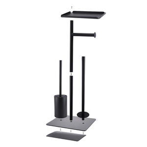 Soporte de papel higiénico de pie Zy, redondo, multiusos, con varios niveles, almacenamiento para baño, sin taladro, portátil. - Product Image 5